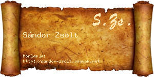 Sándor Zsolt névjegykártya