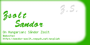 zsolt sandor business card