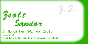 zsolt sandor business card